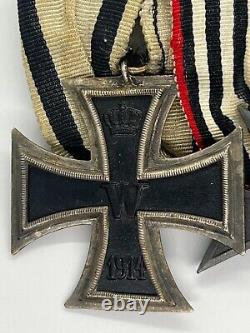 Croix de fer originale de l'armée impériale allemande de la Première Guerre mondiale, croix de mérite prussienne, Landwehr saxonne