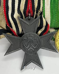 Croix de fer originale de l'armée impériale allemande de la Première Guerre mondiale, croix de mérite prussienne, Landwehr saxonne