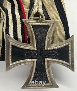 Croix de fer originale de l'armée impériale allemande de la Première Guerre mondiale, croix de mérite prussienne, Landwehr saxonne