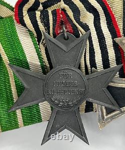 Croix de fer originale de l'armée impériale allemande de la Première Guerre mondiale, croix de mérite prussienne, Landwehr saxonne