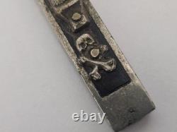 Croix pectorale d'officier de la Wehrmacht de l'armée allemande de la Seconde Guerre mondiale, pendentif crâne relique ! B8
