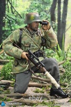 DID D80163 1/6 Homme Sniper Wehrmacht de la Seconde Guerre mondiale Wolfgang 12'' Modèle de Figurine d'Action Jouets