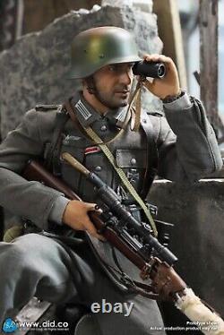 DID D80163 1/6 Homme Sniper Wehrmacht de la Seconde Guerre mondiale Wolfgang 12'' Modèle de Figurine d'Action Jouets