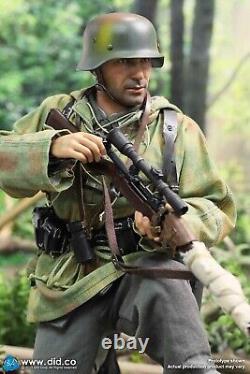 DID D80163 1/6 Homme Sniper Wehrmacht de la Seconde Guerre mondiale Wolfgang 12'' Modèle de Figurine d'Action Jouets