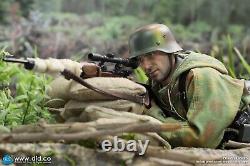 DID D80163 1/6 Homme Sniper Wehrmacht de la Seconde Guerre mondiale Wolfgang 12'' Modèle de Figurine d'Action Jouets