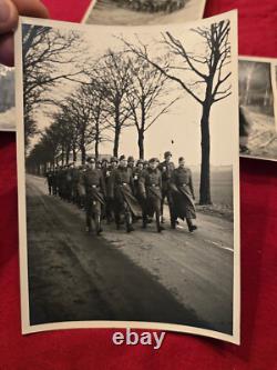 DIRIGEANTS DE LA WEHRMACHT Photo lot CASQUE EN ACIER D'ENTRAINEMENT DES TROUPES WWII Allemand WWII