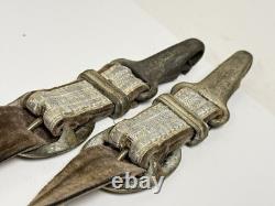 Dague rare d’officier de l’armée allemande de la Seconde Guerre mondiale, deluxe, fer à cheval, avec suspensions d’origine