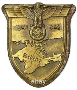 Deuxième Guerre Mondiale 1941 1942 Médaille De Guerre Du Krim Shield Allemand Militaire