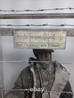 Diorama 1/6 Personnage personnalisé de soldat allemand de la Seconde Guerre mondiale en tant que prisonnier de guerre allié rêvant de son chez-soi