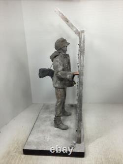 Diorama 1/6 Personnage personnalisé de soldat allemand de la Seconde Guerre mondiale en tant que prisonnier de guerre allié rêvant de son chez-soi