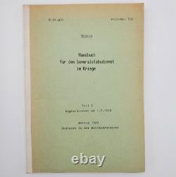 Documents allemands originaux de la Seconde Guerre mondiale Manuel de guerre secret État-major militaire 1939 Armée