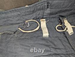 Doublure de pantalon rembourrée verte en roseau originale allemande de la Seconde Guerre mondiale pour soldat d'hiver