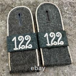 ÉPAULETTES PAIRE D'INFANTERIE EM DE L'ARMÉE ALLEMANDE WWII WW2 ORIGINAL