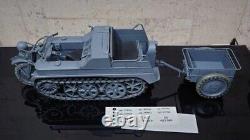 Échelle 1/6 de l'armée allemande de la Seconde Guerre mondiale Sd. Kfz. 2 Kettenkrad Panzer gris