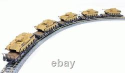 Échelle N Chemin de fer allemand Typ SSys 2 Wagons plats avec kit de chargement de char Panther D Armée de la Seconde Guerre mondiale