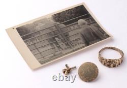 Éléphant WW2 allemand 1943 anneau photo WWII pendentif pistolet bouton DAK armée allemande