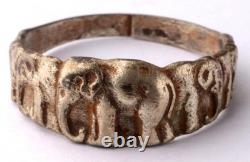 Éléphant WW2 allemand 1943 anneau photo WWII pendentif pistolet bouton DAK armée allemande