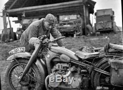 Ensemble De L'armée Allemande Ww2 Motos Wehrmacht Métal Plaque D'immatriculation Réplique Custom