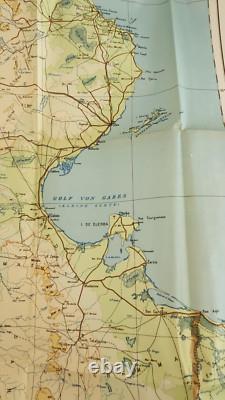 Ensemble de cartes géographiques militaires allemandes de Tunis de 1941 WWII Berlin Army