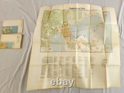 Ensemble de cartes géographiques militaires allemandes de Tunis de 1941 WWII Berlin Army