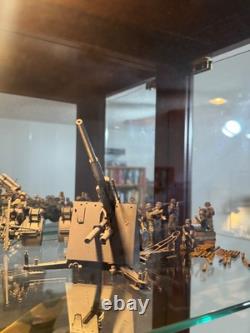 Ensemble de figurines de l'armée allemande de la Seconde Guerre mondiale, modèles de kits, ensemble d'affichage de canon Flak WW2