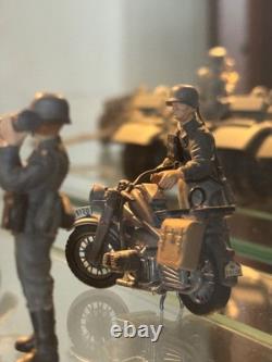 Ensemble de figurines de l'armée allemande de la Seconde Guerre mondiale, modèles de kits, ensemble d'affichage de canon Flak WW2