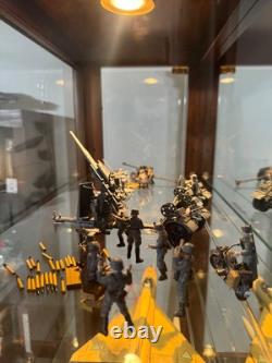 Ensemble de figurines de l'armée allemande de la Seconde Guerre mondiale, modèles de kits, ensemble d'affichage de canon Flak WW2