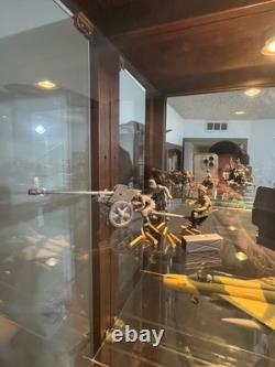 Ensemble de figurines de l'armée allemande de la Seconde Guerre mondiale, modèles de kits, ensemble d'affichage de canon Flak WW2