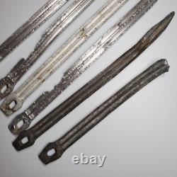 Ensemble de piquets de tente Zeltbahn de l'armée allemande de la Seconde Guerre mondiale (6) en aluminium et acier avec marque du fabricant