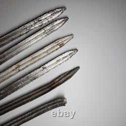 Ensemble de piquets de tente Zeltbahn de l'armée allemande de la Seconde Guerre mondiale (6) en aluminium et acier avec marque du fabricant