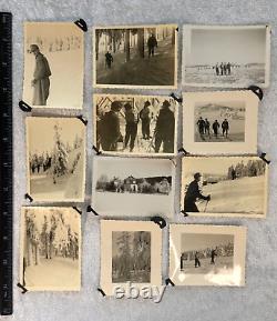 Ensemble original de 33 photos des activités de ski de l'armée allemande durant la Seconde Guerre mondiale, 1944