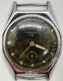 Etanche 77 Ww2 Montre Rare Vintage Hommes Militaire Allemand S Poignet Armée Wristwatch