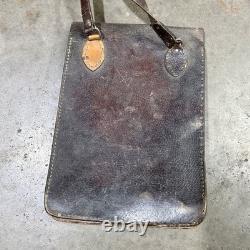 Étui de transport en cuir pour carte d’officier de l’armée suisse allemande d’origine de la Seconde Guerre mondiale