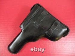 Étui en cuir allemand de la police d'après-guerre pour pistolet Browning Hi Power de 1954 - BEAU