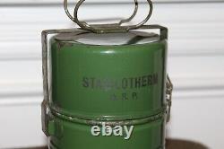 Flacon thermos en métal original rare de soldats allemands de la Seconde Guerre mondiale avec poignée