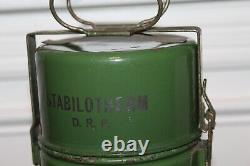 Flacon thermos en métal original rare de soldats allemands de la Seconde Guerre mondiale avec poignée