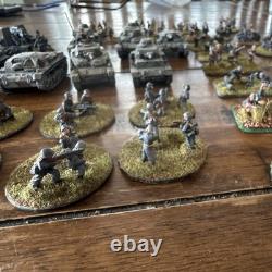 Flammes de guerre WWII lot de figurines peintes de l’armée allemande chars infanterie artillerie
