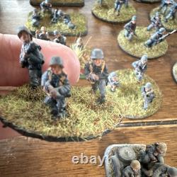 Flammes de guerre WWII lot de figurines peintes de l’armée allemande chars infanterie artillerie
