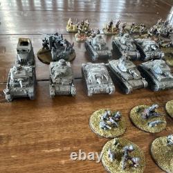Flammes de guerre WWII lot de figurines peintes de l’armée allemande chars infanterie artillerie