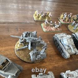 Flammes de guerre WWII lot de figurines peintes de l’armée allemande chars infanterie artillerie