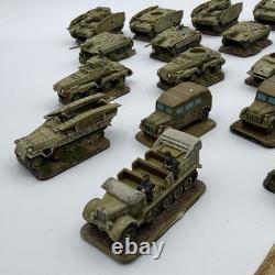 Flammes de guerre peinte lot d'armée de chars et véhicules allemands de la Seconde Guerre mondiale, miniatures 15 mm, énorme ensemble