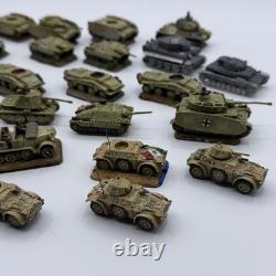 Flammes de guerre peinte lot d'armée de chars et véhicules allemands de la Seconde Guerre mondiale, miniatures 15 mm, énorme ensemble