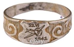 Force aérienne 22. VI. 1941 Chasseur Seconde Guerre mondiale Allemand anneau WWII Allemagne Armée Wehrmacht Horreur