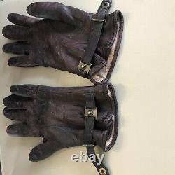 Gants en cuir véritable Nappa d'officier de la Wehrmacht allemande rares de la Seconde Guerre mondiale