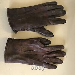 Gants en cuir véritable Nappa d'officier de la Wehrmacht allemande rares de la Seconde Guerre mondiale