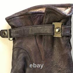 Gants en cuir véritable Nappa d'officier de la Wehrmacht allemande rares de la Seconde Guerre mondiale