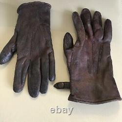 Gants en cuir véritable Nappa d'officier de la Wehrmacht allemande rares de la Seconde Guerre mondiale