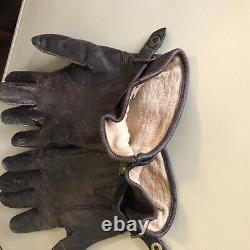 Gants en cuir véritable Nappa d'officier de la Wehrmacht allemande rares de la Seconde Guerre mondiale