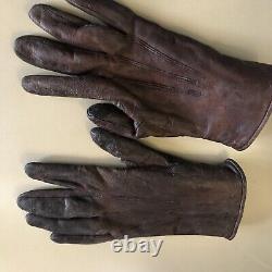 Gants en cuir véritable Nappa d'officier de la Wehrmacht allemande rares de la Seconde Guerre mondiale