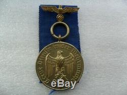 German Ww2 Originale Troisième Reich 12 Ans Médaille De Service Militaire